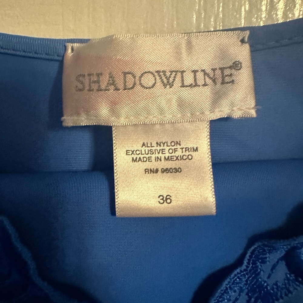 Shadowline Blue Floral Embroidered Top